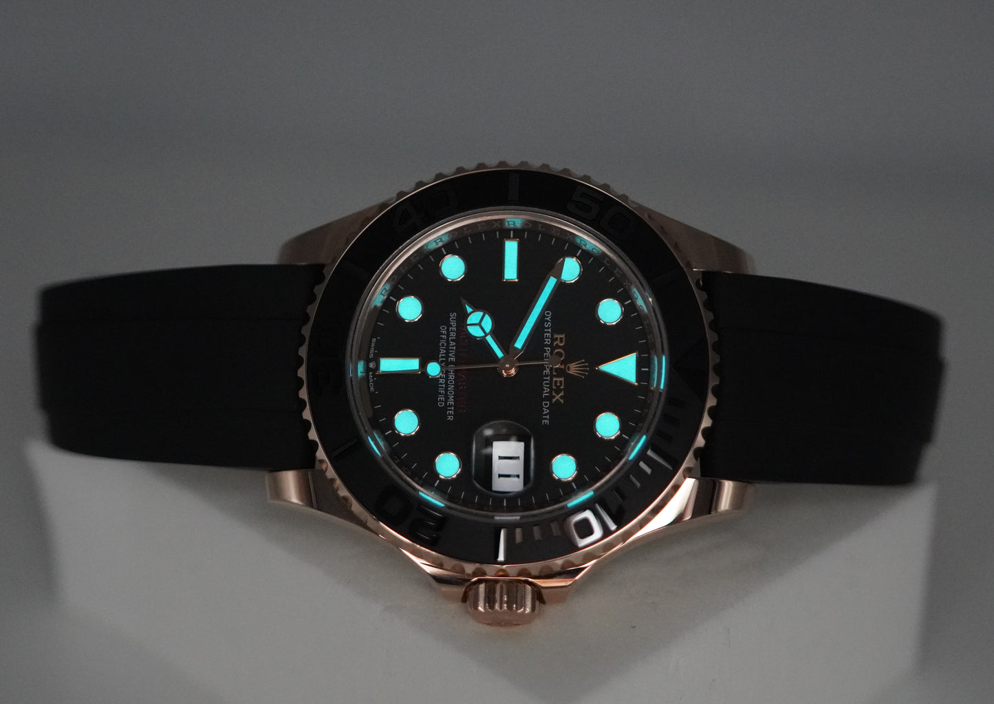 Rolex 126655 Yacht-Master Vàng Everose Oysterflex 40mm 2022