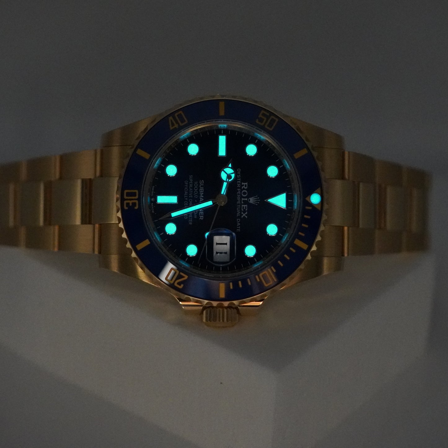 Rolex 126618LB Submariner 41 Vàng Vàng Mặt Số Xanh 2024