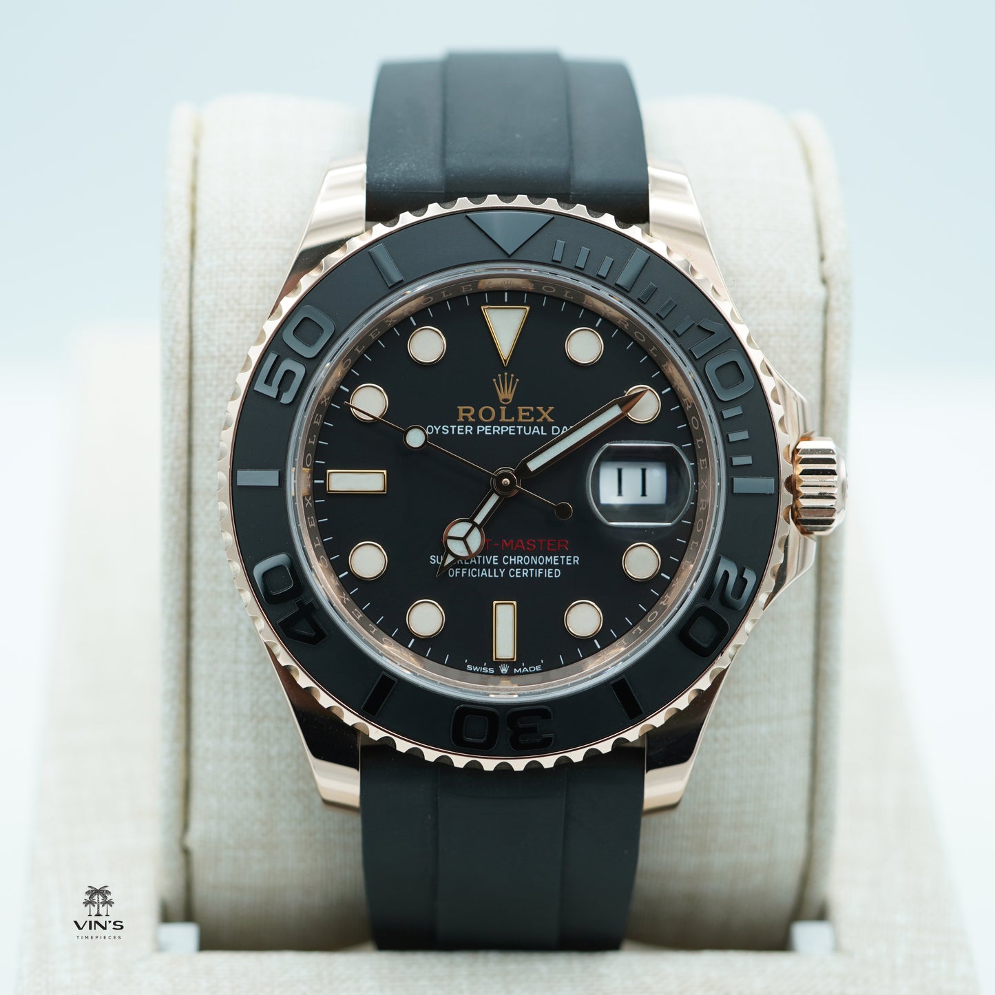 Rolex 126655 Yacht-Master Vàng Everose Oysterflex 40mm 2022