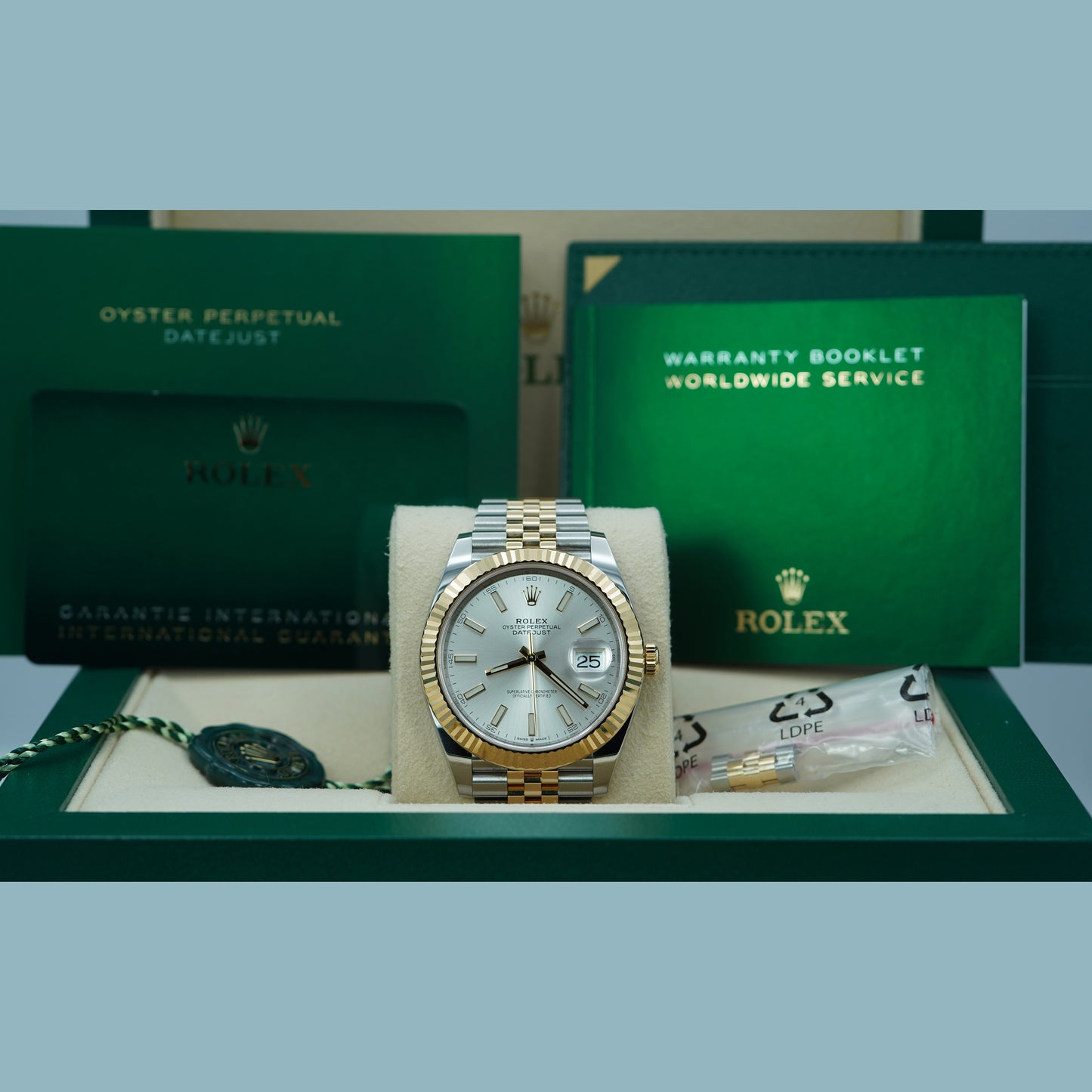 Rolex 126333 Datejust 41 Yellow Gold Steel Silver Dial Jubilee 2021