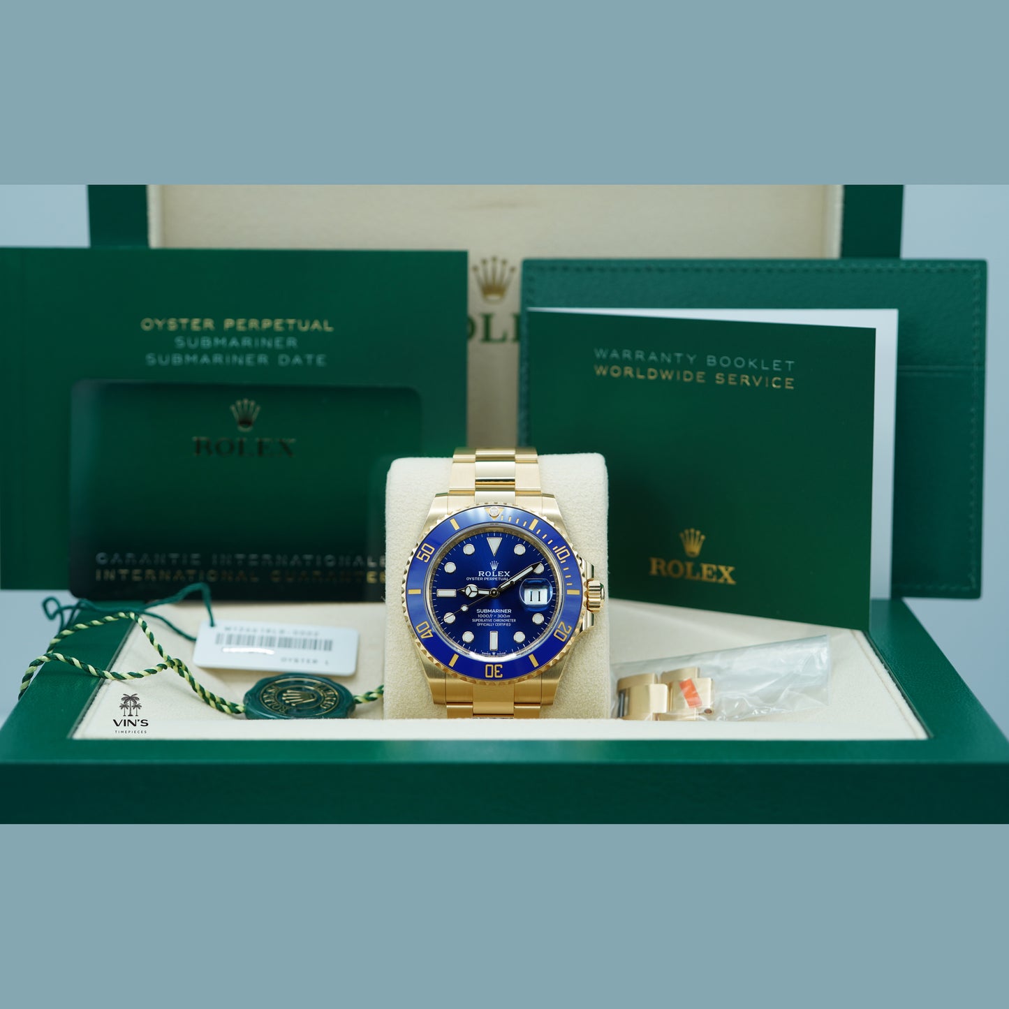 Rolex 126618LB Submariner 41 Vàng Vàng Mặt Số Xanh 2024