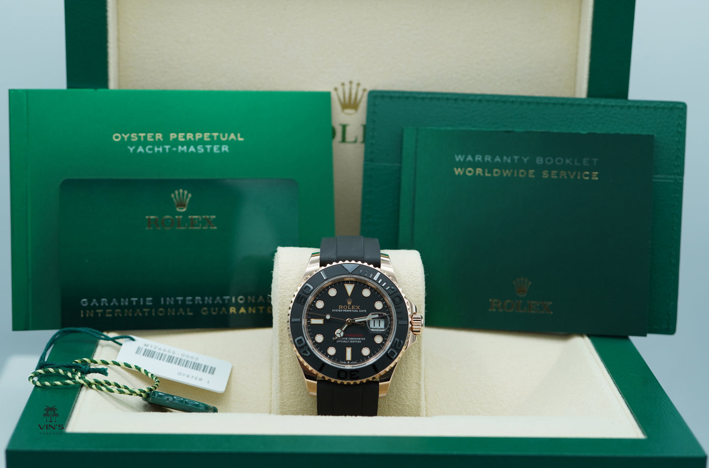 Rolex 126655 Yacht-Master Vàng Everose Oysterflex 40mm 2022