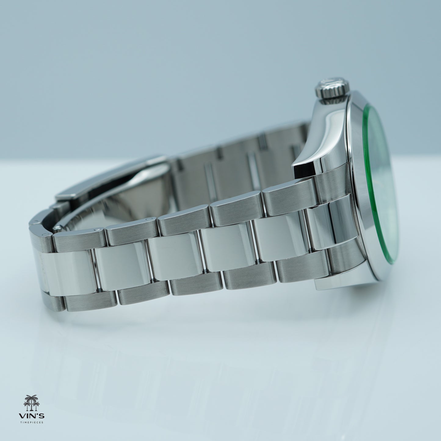 Rolex 116400GV Milgauss Green Crystal Z Blue Dial 2019
