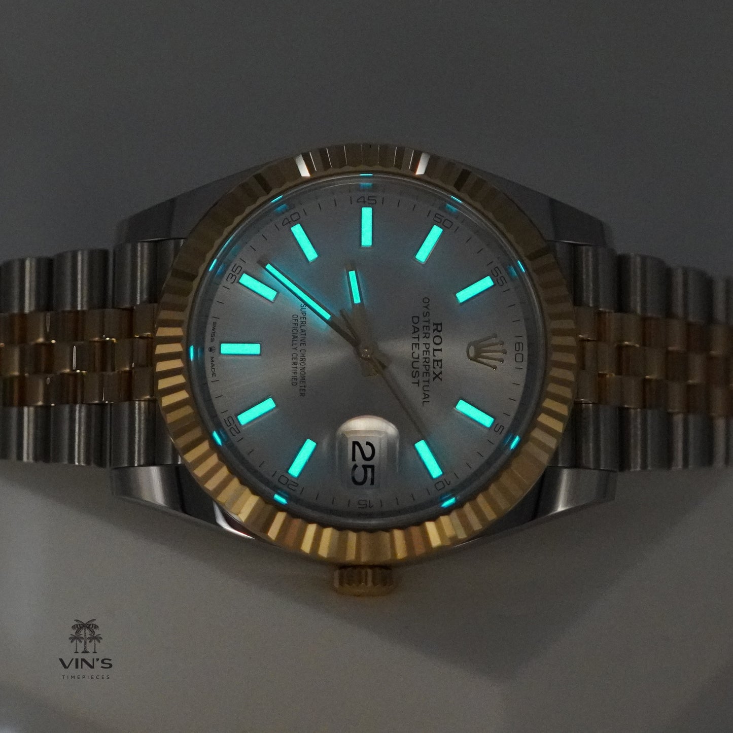 Rolex 126333 Datejust 41 Yellow Gold Steel Silver Dial Jubilee 2021