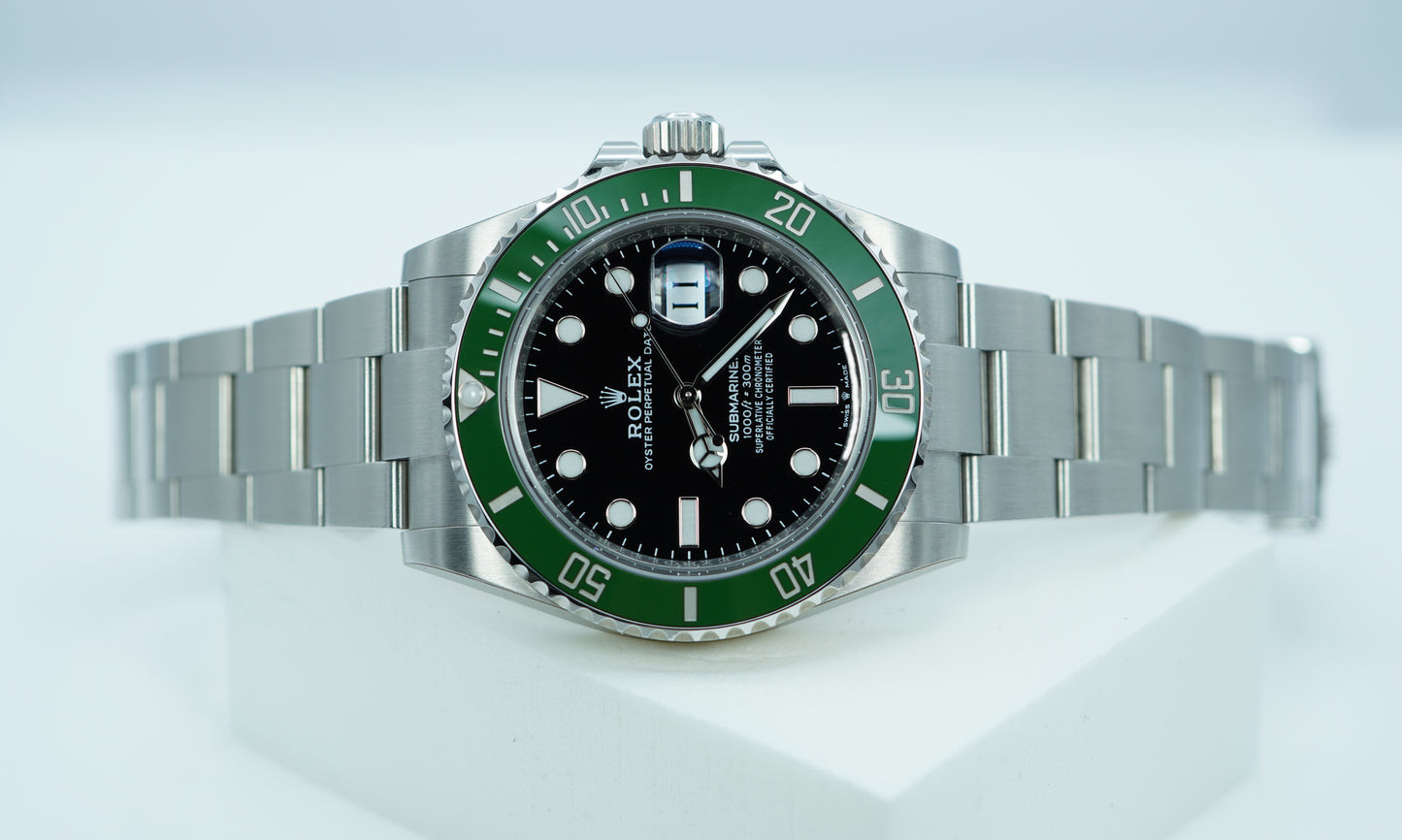 Rolex 126610LV Submariner 41mm Viền Xanh MK2 Mặt Số Đen 2024