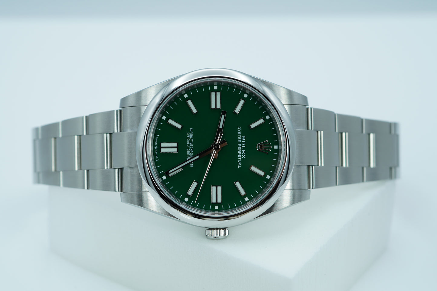 Rolex 124300 Oyster Perpetual 41 Mặt Số Xanh Lá 2022