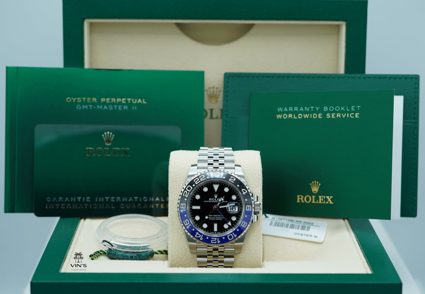 Rolex 126710BLNR GMT Master 2 Viền Đen Xanh Jubilee 2024