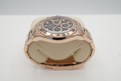 Rolex 116505 Cosmograph Daytona Vàng Hồng 18K Mặt Số Đen Đính Kim Cương 2023