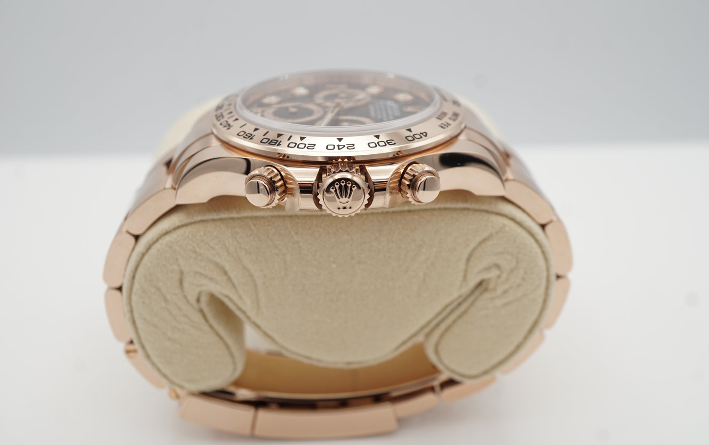 Rolex 116505 Cosmograph Daytona Vàng Hồng 18K Mặt Số Đen Đính Kim Cương 2023