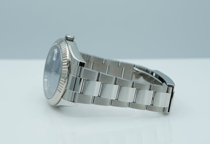 Rolex 116334 Datejust 2 Viền Khía Mặt Số Xanh La Mã Dây Đeo Oyster