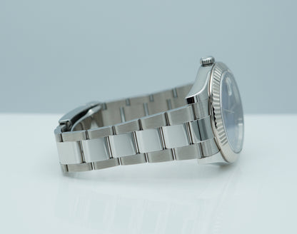 Rolex 116334 Datejust 2 Viền Khía Mặt Số Xanh La Mã Dây Đeo Oyster