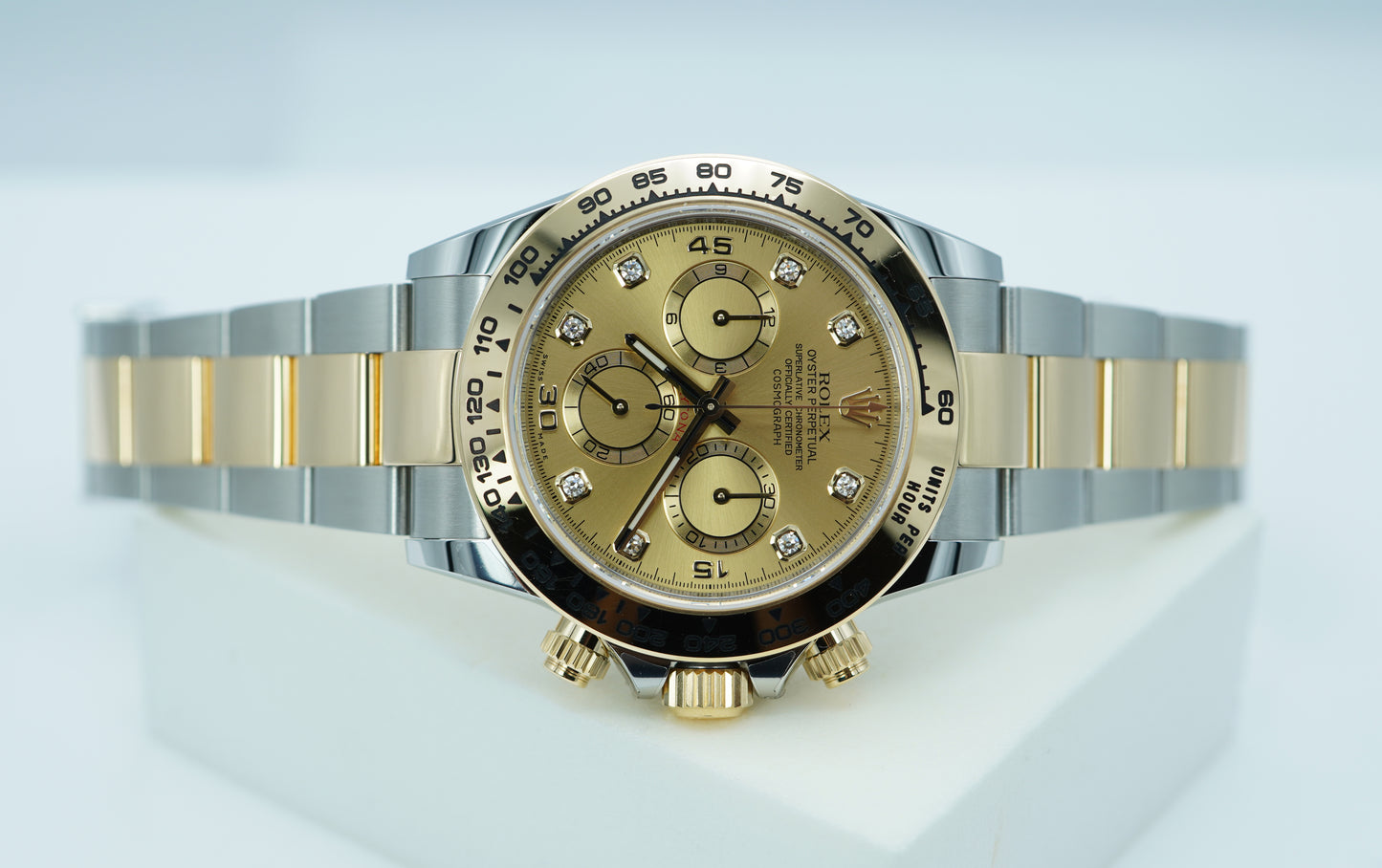 Rolex 116503 Daytona Two Tone Vàng 18K Mặt Số Kim Cương Màu Champagne 2023