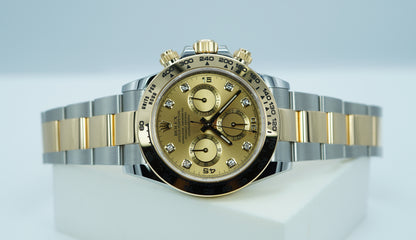 Rolex 116503 Daytona Two Tone Vàng 18K Mặt Số Kim Cương Màu Champagne 2023