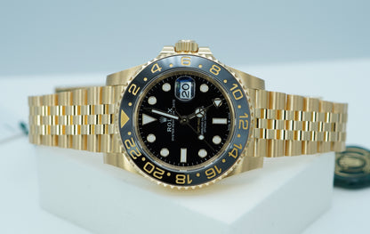 Rolex 126718GRNR GMT Master 2 Vàng Vàng Viền Xám Đen Dây Jubilee 2023