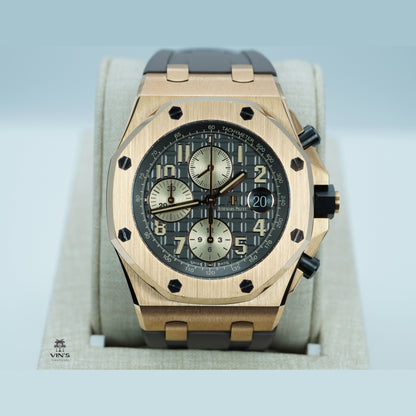 Audemars Piguet Royal Oak Offshore Vàng Hồng 18K Mặt Số Rhodium 26470OR