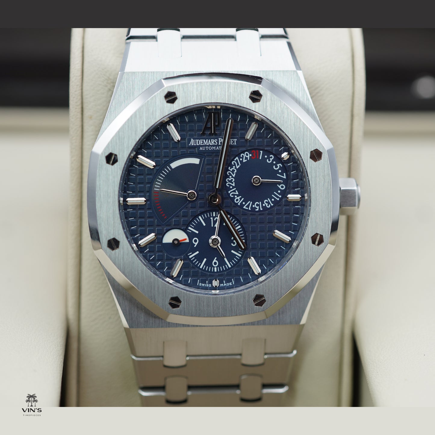 Audemars Piguet Royal Oak Dual Time 26120ST Thép Không Gỉ Mặt Số Xanh 39mm