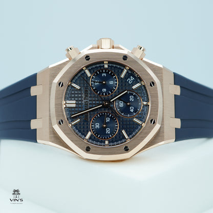 Audemars Piguet Royal Oak Chronograph 26240OR Vàng Hồng Mặt Số Xanh 2023
