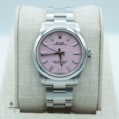 Rolex 277200 Oyster Perpetual 31mm Mặt Số Hồng Candy 2022