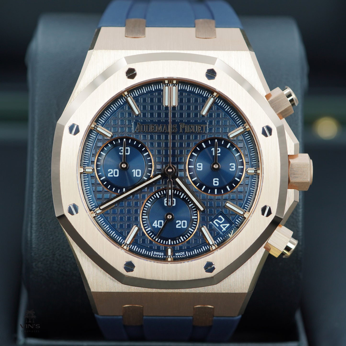 Audemars Piguet Royal Oak Chronograph 26240OR Vàng Hồng Mặt Số Xanh 2023