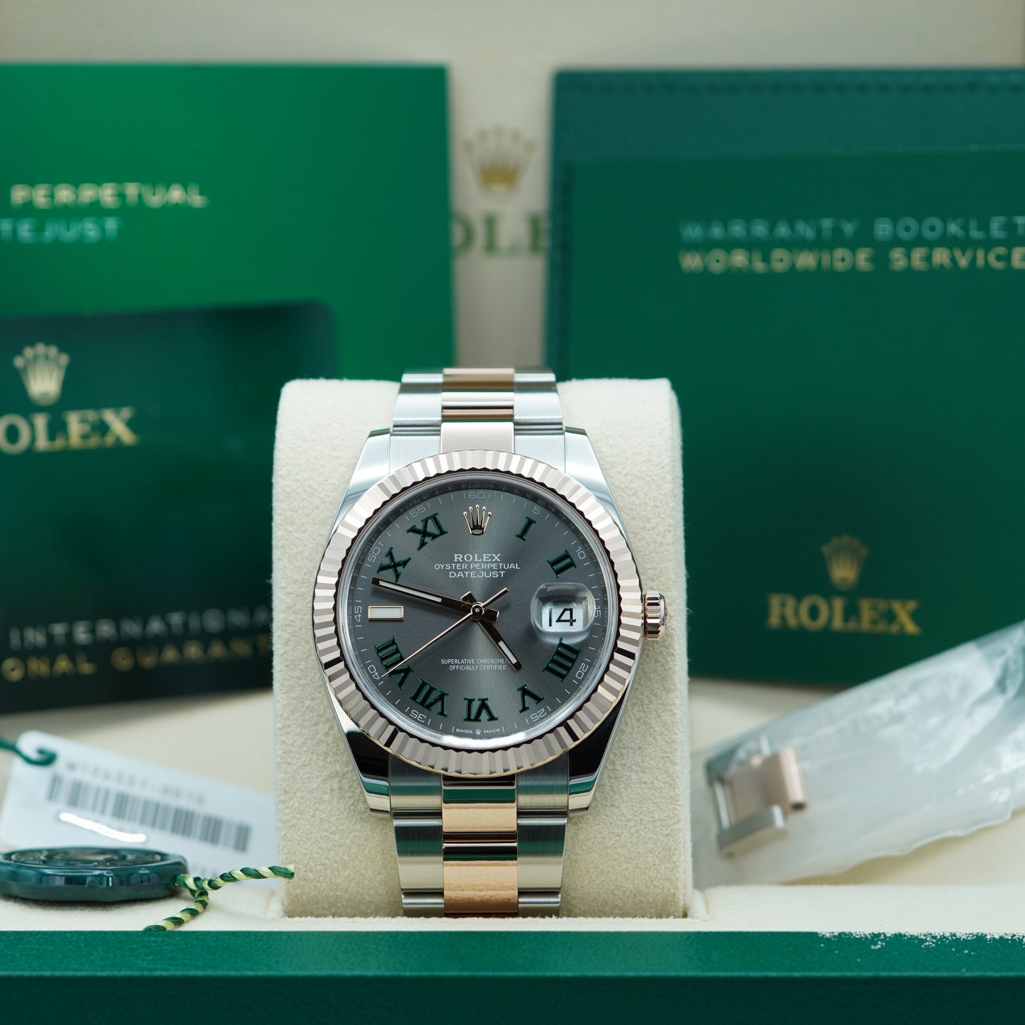 Rolex 126331 Datejust 41 Vàng Hồng 18K và Thép Mặt Số Wimbledon 2024