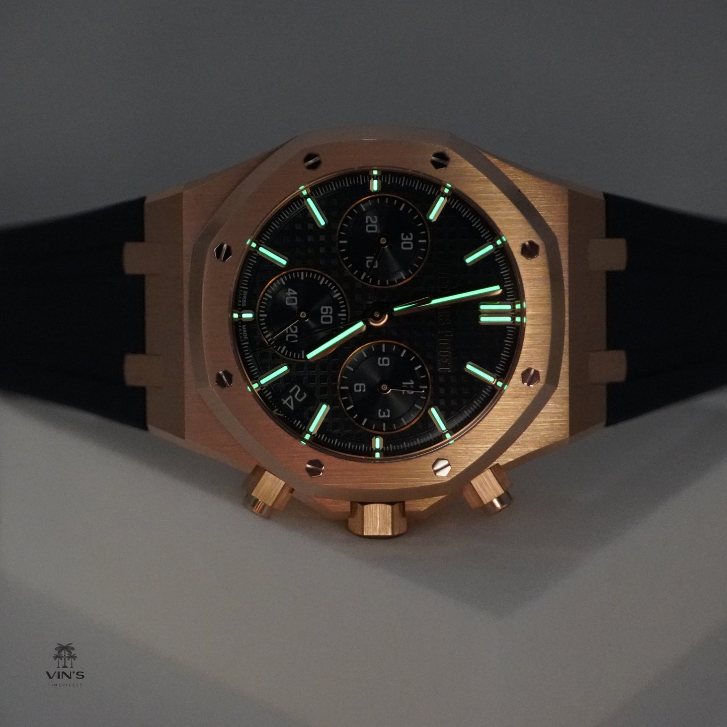 Audemars Piguet Royal Oak Chronograph 26240OR Vàng Hồng Mặt Số Xanh 2023