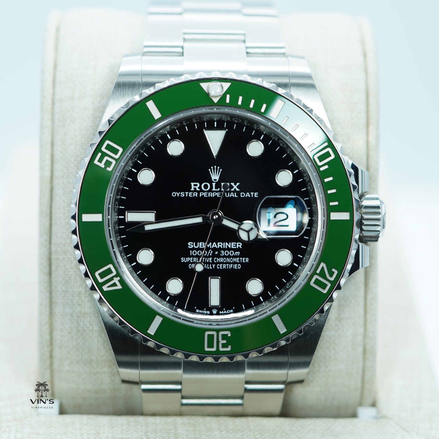 Rolex 126610LV Submariner 41mm Viền Xanh MK2 Mặt Số Đen 2024