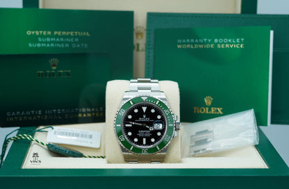 Rolex 126610LV Submariner 41mm Viền Xanh MK2 Mặt Số Đen 2024