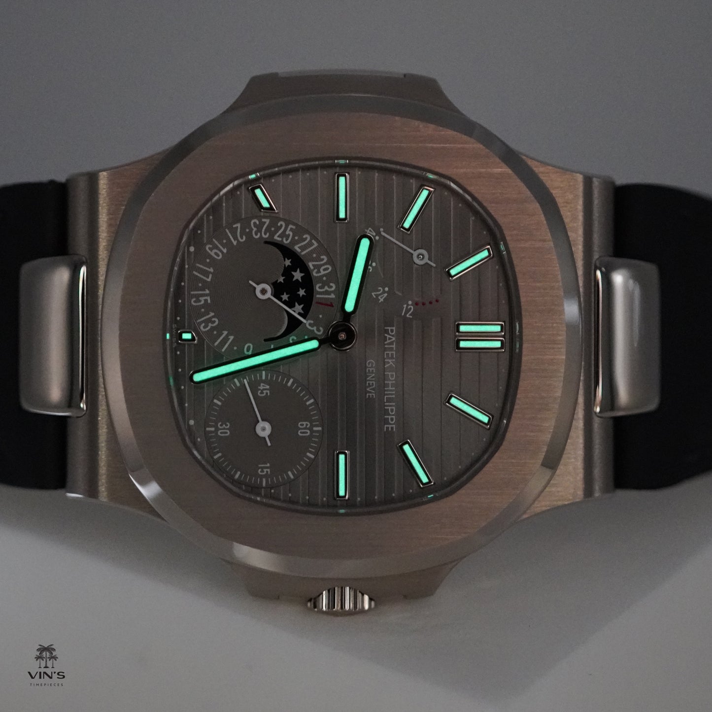 Patek Philippe 5712G Nautilus Moonphase Vàng Trắng Mặt Số Slate 2021