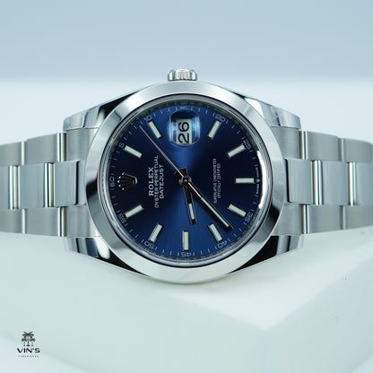 Rolex 126300 Datejust 41, Mặt Số Xanh Dương, Dây Đeo Oyster, 2024