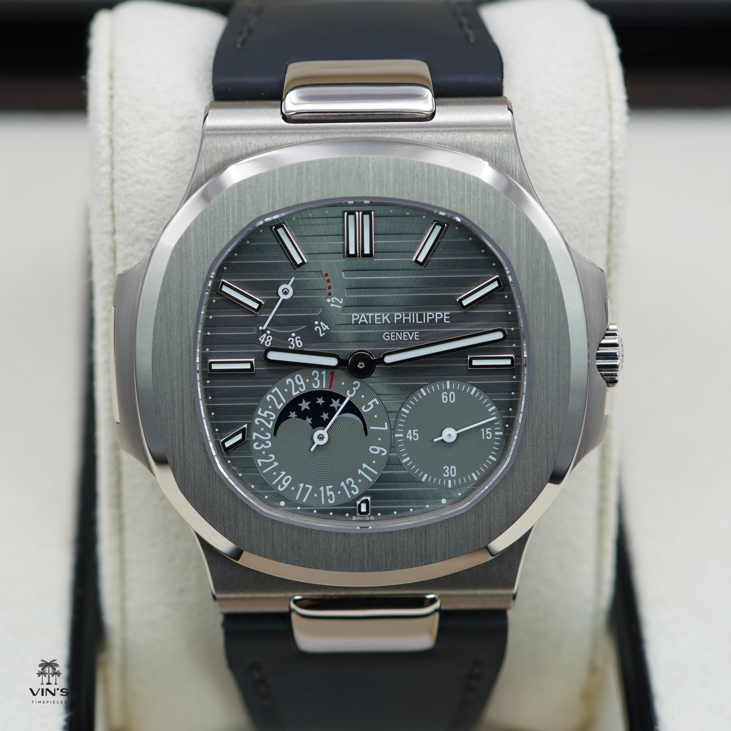 Patek Philippe 5712G Nautilus Moonphase Vàng Trắng Mặt Số Slate 2021