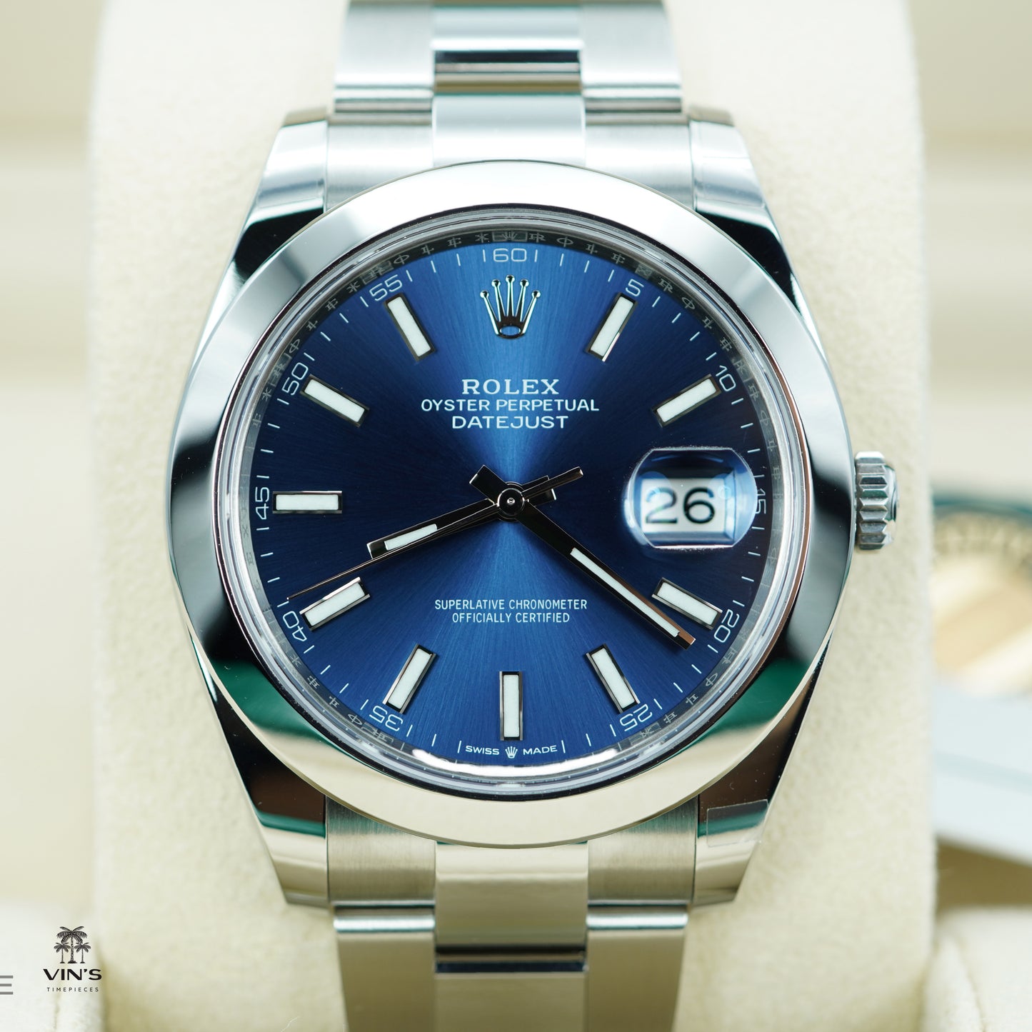 Rolex 126300 Datejust 41, Mặt Số Xanh Dương, Dây Đeo Oyster, 2024