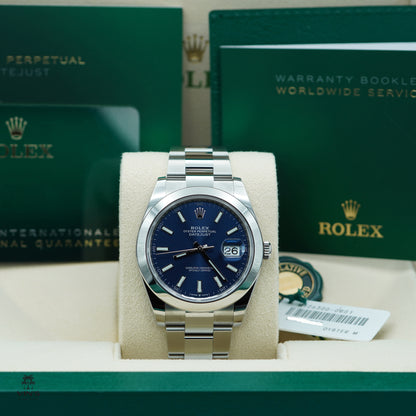 Rolex 126300 Datejust 41, Mặt Số Xanh Dương, Dây Đeo Oyster, 2024